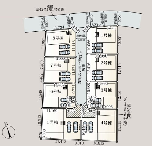 【区画図】 | 上里町黛第1   クレイドルガーデン　新築戸建　全8棟　6号棟