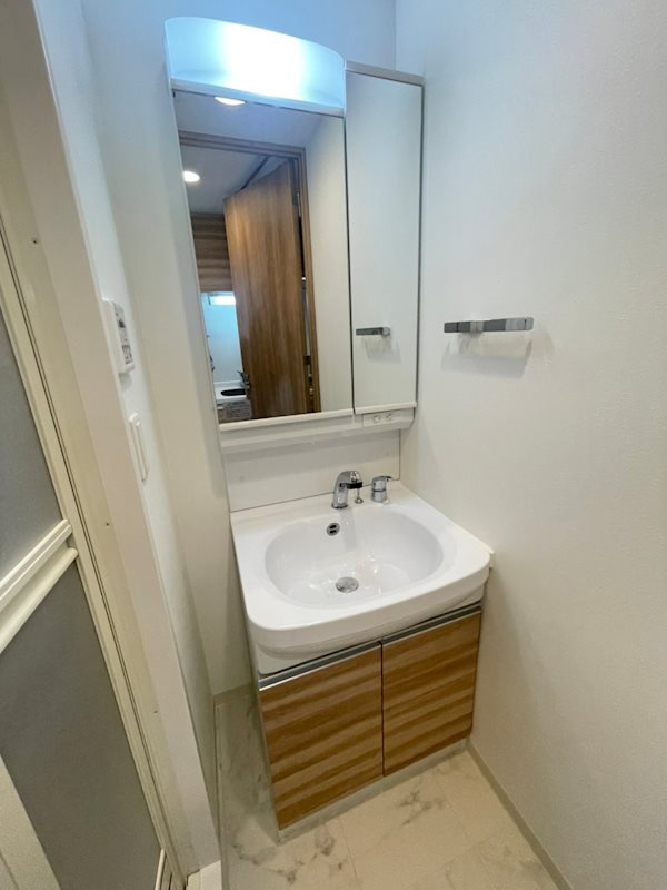 ファーストフィオーレ難波南パークサイドの洗面所|脱衣スペースもあります