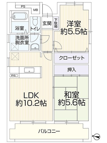 【間取り】 | 小倉スカイマンシヨン天神島☆仲介手数料半額☆