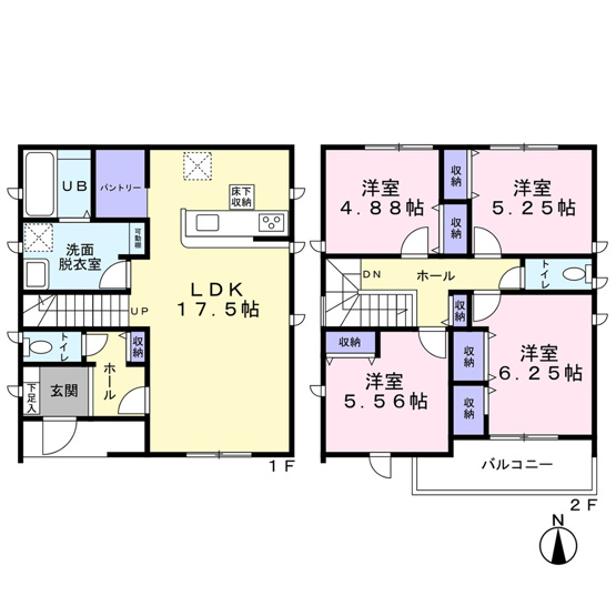 【間取り】 | 小牧市小牧三丁目／駅近＆築２年の家