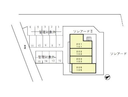 ソレアードⅡの区画図