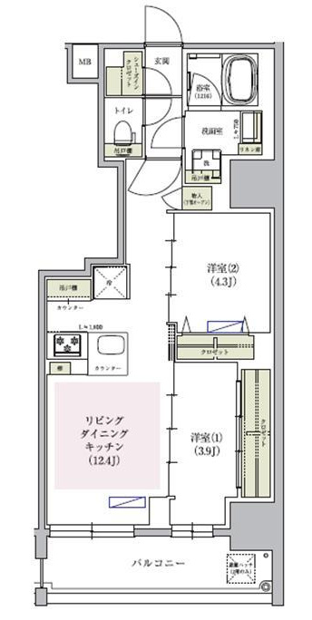 アーバネックス谷町四丁目の間取り