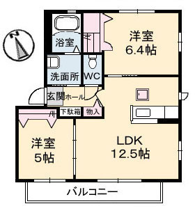 シャーメゾントゥモローC棟の間取り