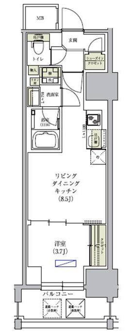 アーバネックス谷町四丁目の間取り