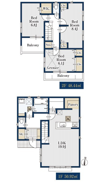 所沢市向陽町全3棟　新築戸建　ミラスモ