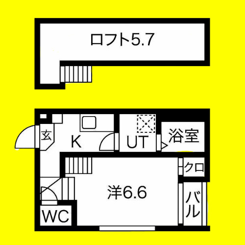 ベルシャンブル　名古屋市賃貸　仲介手数料無料の間取り