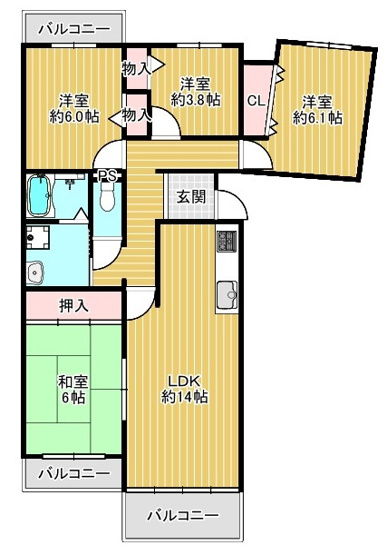 【間取り】 | □■コモンシティ星田アステージ8号棟■□