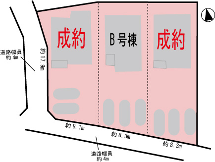 各務原市鵜沼東町５丁目　B区画の区画図
