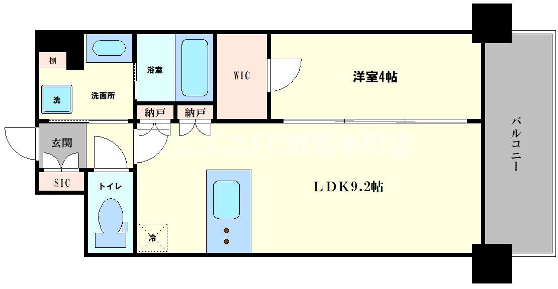 BPRレジデンス新梅田の間取り