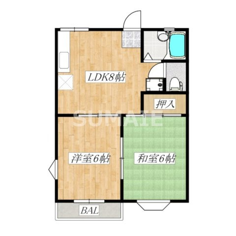 メゾンドールの間取り|間取り図です。