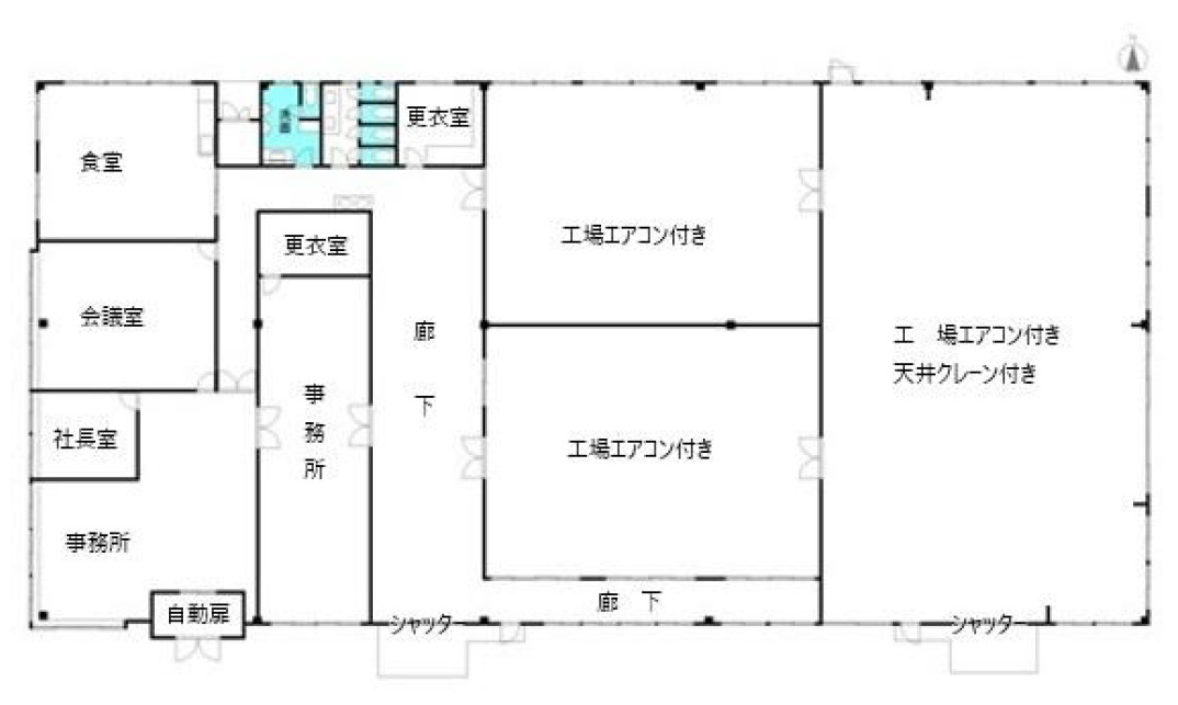 想定年間賃料　75万　想定利回り　5.6％　鉄骨造の間取り