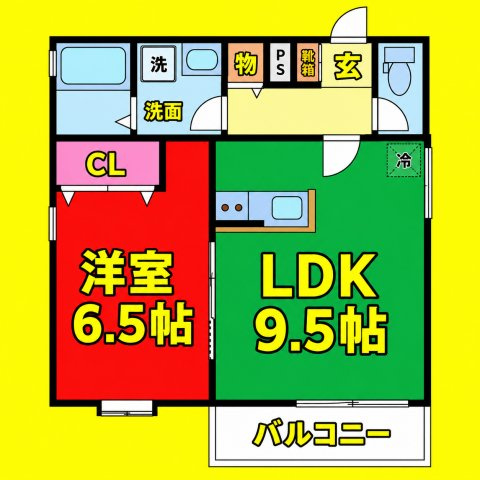 クラージュ吹上　名古屋市賃貸　仲介手数料無料の間取り