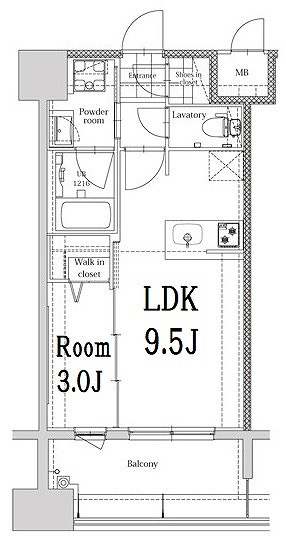 新品家具付きマンション千代7(KaGood福岡)の間取り