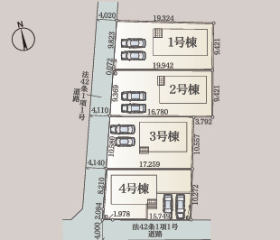 ひたちなか市平磯町　第2の区画図|区画図です。