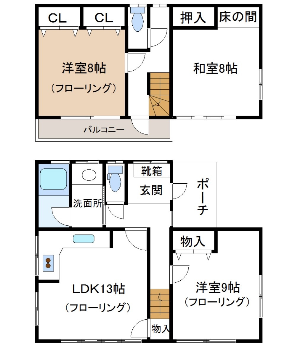 宮和田戸建の間取り