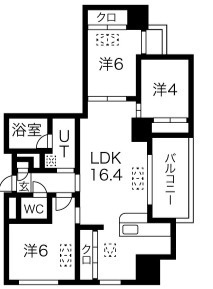 グランデージ池田栄本町の間取り
