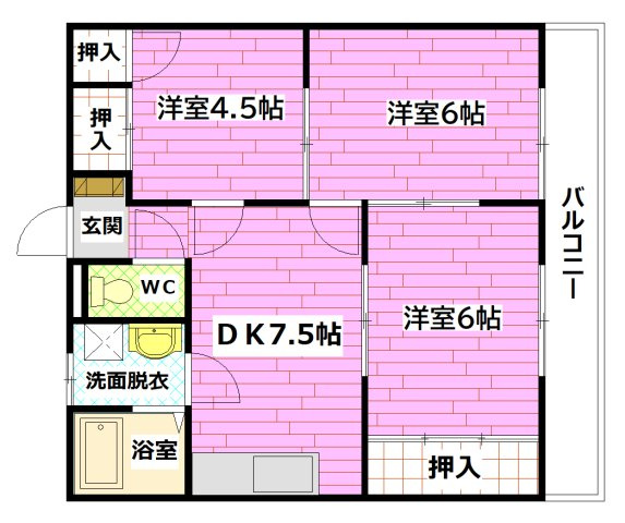コーポ西山の間取り