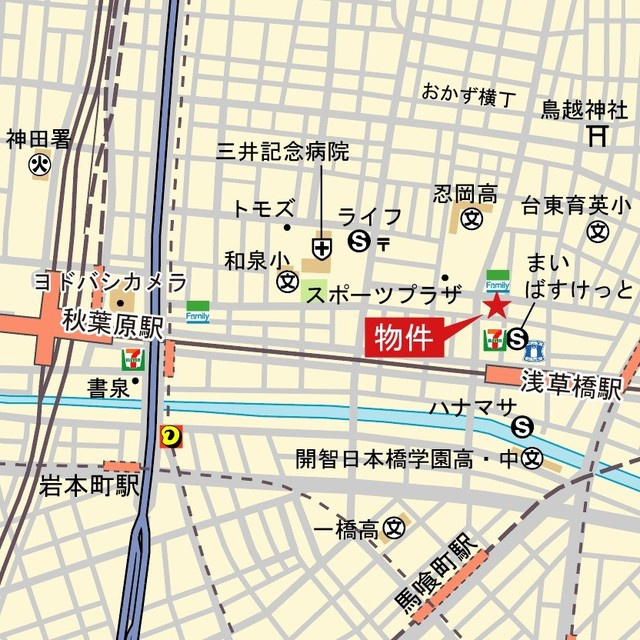 パークホームズ浅草橋の地図