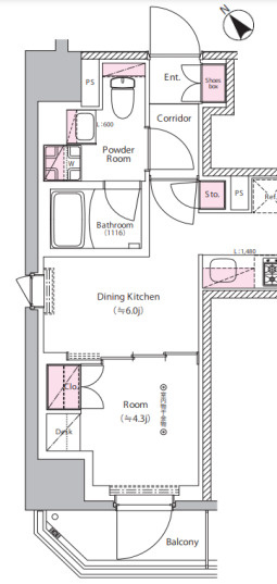SYFORME NEXT MUKOJIMAの間取り|Cタイプ