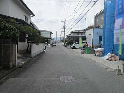 安佐南区安東５丁目の前面道路含む現地写真