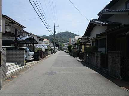 安佐南区安東５丁目の前面道路含む現地写真