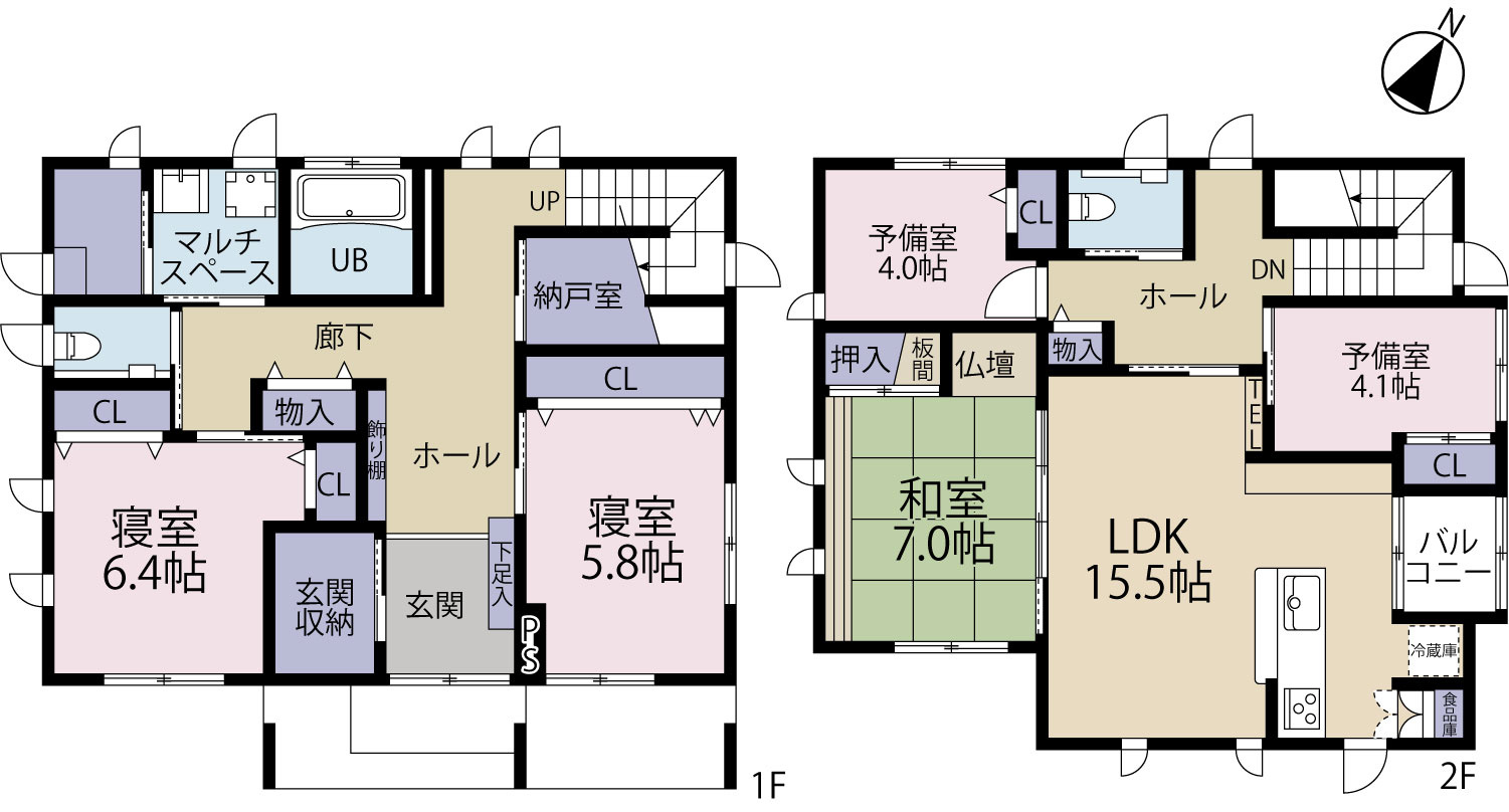 中央区近江2丁目　中古戸建の間取り
