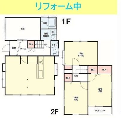 中古戸建　滑川町月輪934-7（リフォーム住宅）の間取り