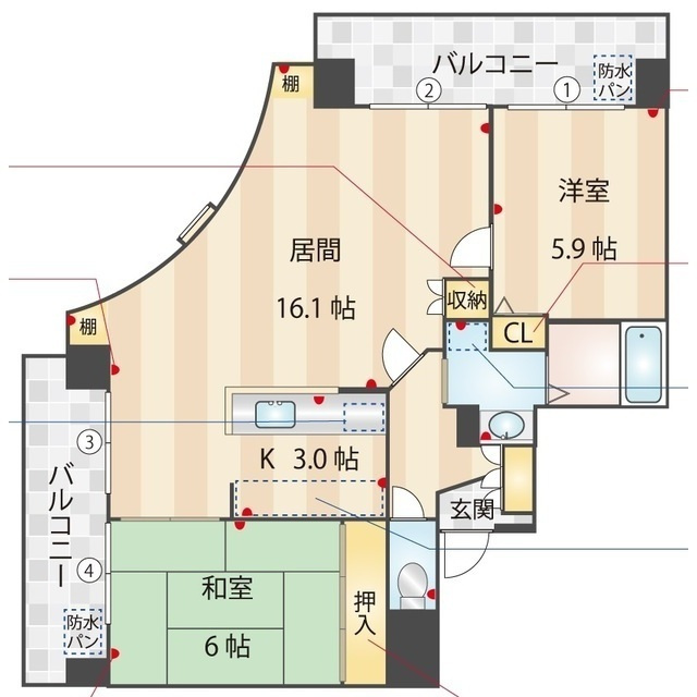 リックガーデンの間取り