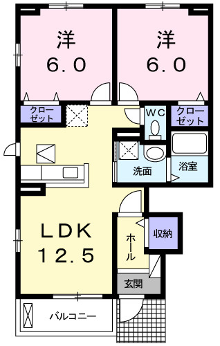 モンレーヴ　Ⅰの間取り