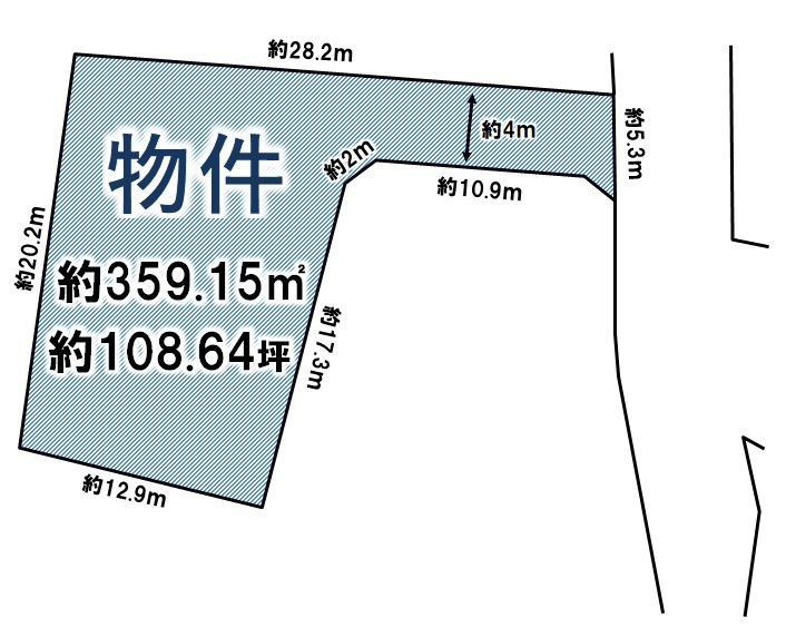 つくば市今鹿島　の区画図