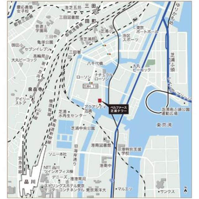 ベルファース芝浦タワーの地図