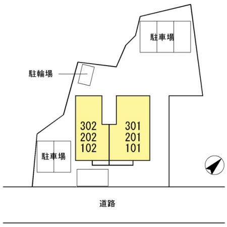 コンフォートイワタ2055の区画図