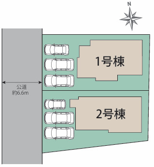 糟屋郡志免町桜丘１丁目　2号棟の区画図