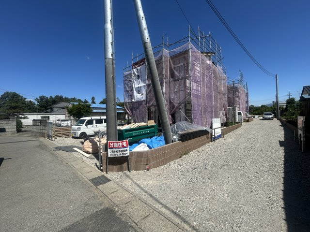 新築　前橋市亀里町第1　Livele Garden.S　3号棟の前面道路含む現地写真|南西側接道幅員約4.6ｍ