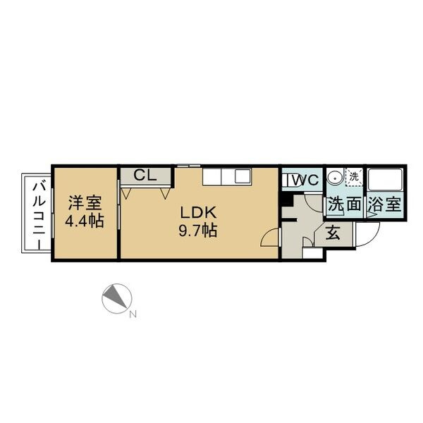 Le　ciel中村日赤　名古屋市賃貸　仲介手数料無料の間取り