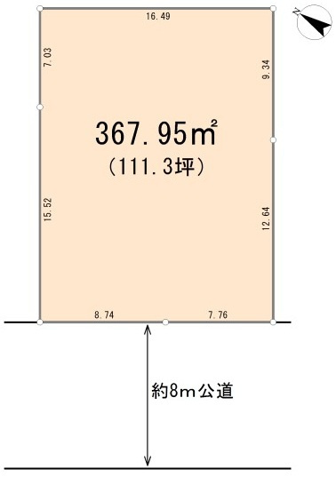 比企郡小川町中爪　土地の土地図