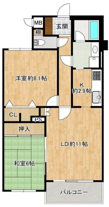 藤和芦屋ホームズの間取り