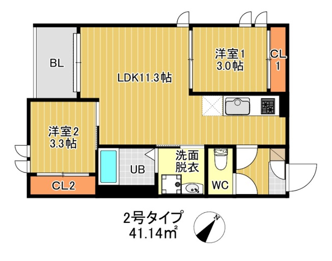 【間取り】 | REGALEST 千早 テラス　★プライスホームなら仲介手数料が割引価格です！★