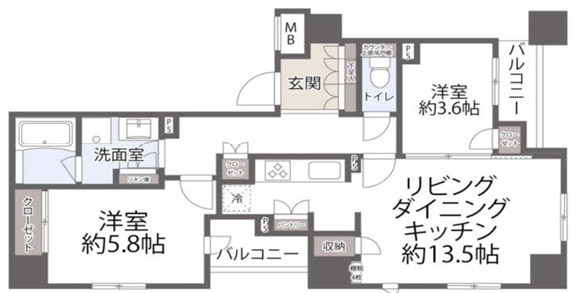 アルカーデンタワー入谷の間取り
