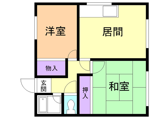桜木ハイツ１号棟の間取り