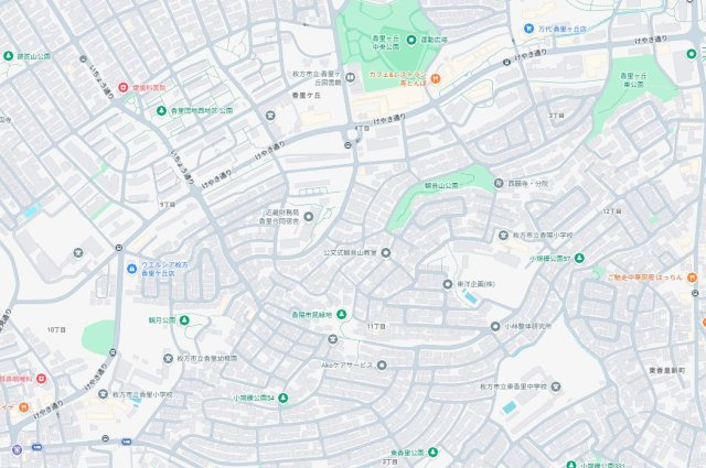 ■枚方市香里ケ丘　新築一戸建ての地図