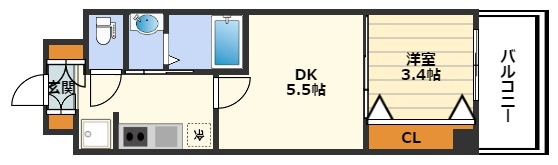 ビガーポリス452天神橋一丁目Ⅱの間取り