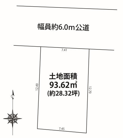 守山区白沢町の土地図
