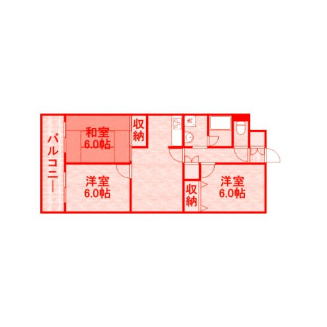 藤沢市鵠沼神明２丁目の賃貸マンションの間取り|間取り