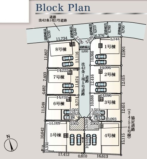 上里町黛第１　の区画図|現地区画図