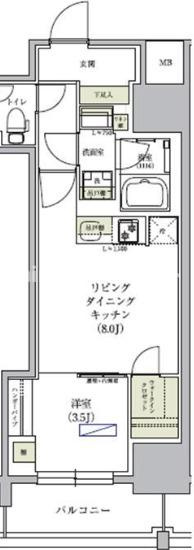 アーバネックス谷町四丁目の間取り