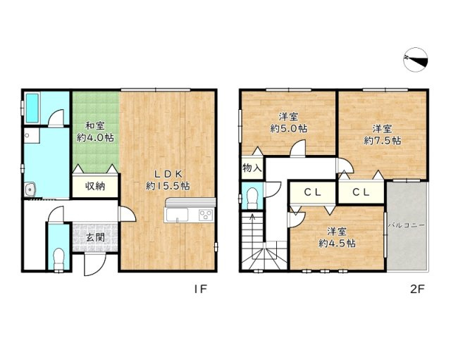 【間取り】 | 姫路市飾東町庄／中古戸建
