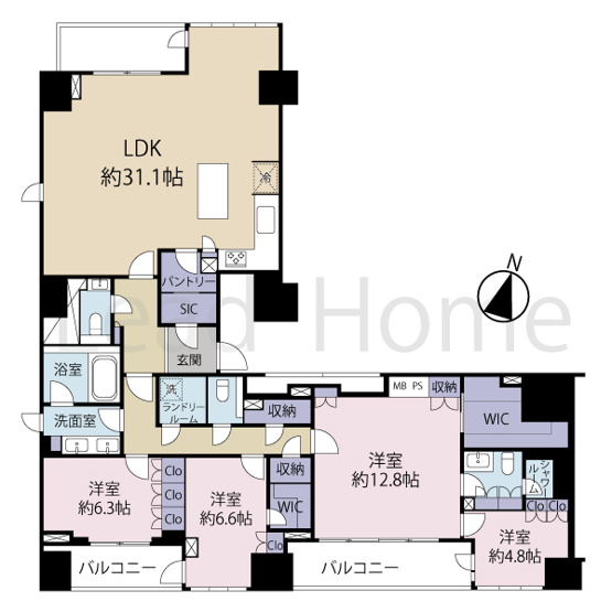 【間取り】 | 宮益坂ビルディング　ザ・渋谷レジデンス