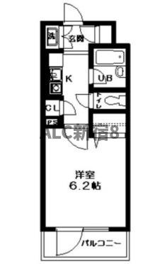 練馬区中村１丁目の賃貸マンションの間取り