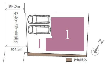 西原町小那覇（限定1棟）の区画図|1号棟　